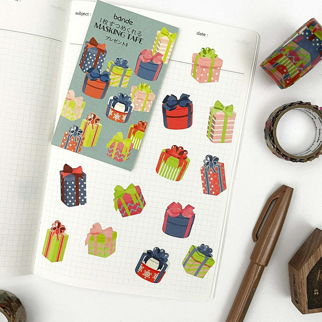 冬季禮物 捲狀貼紙 和紙貼紙 ｜日本Bande