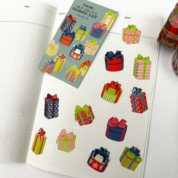 冬季禮物 捲狀貼紙 和紙貼紙 ｜日本Bande