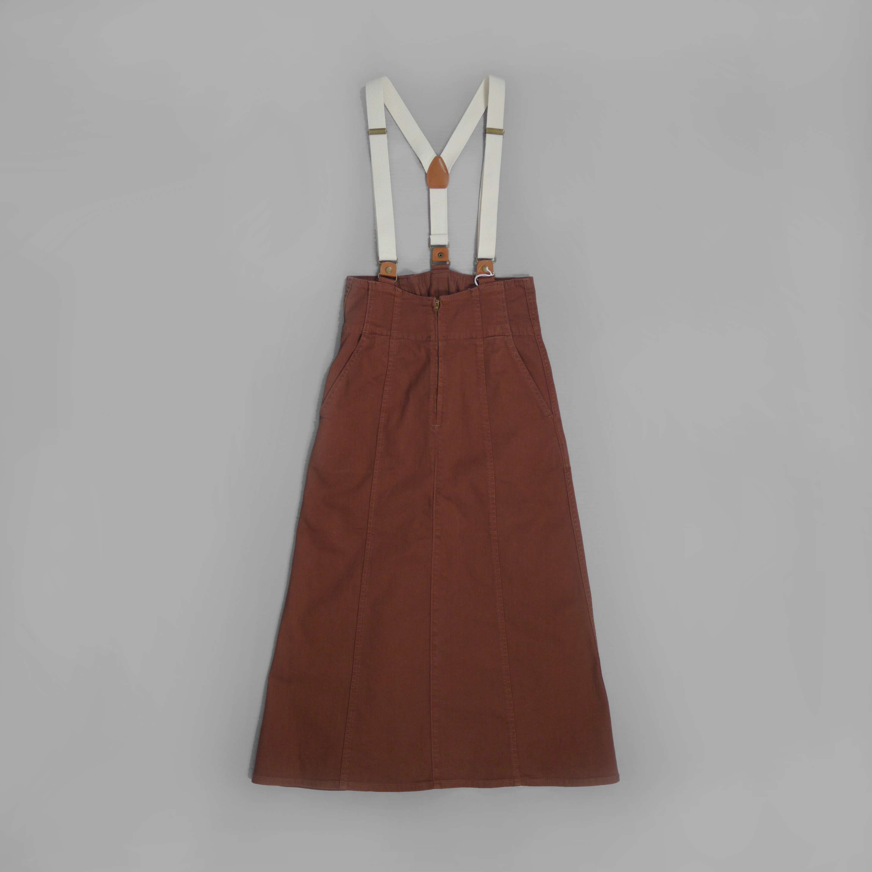 J.P.L. 高腰剪裁斜紋棉吊帶裙 ╭ 2色 ╮