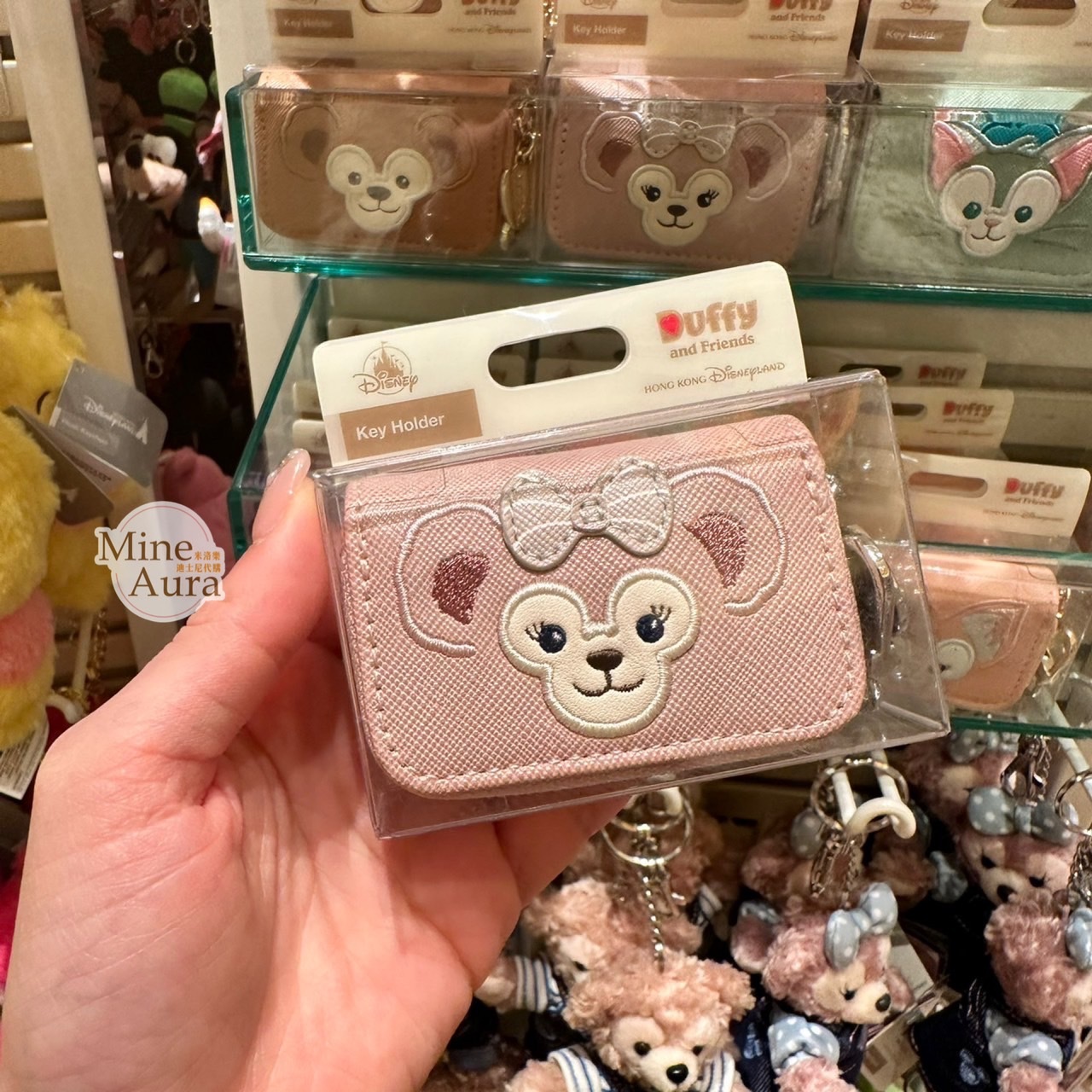 雪莉玫 ShellieMay 大頭圖案 拉鍊 鑰匙包 收納包 -香港迪士尼樂園