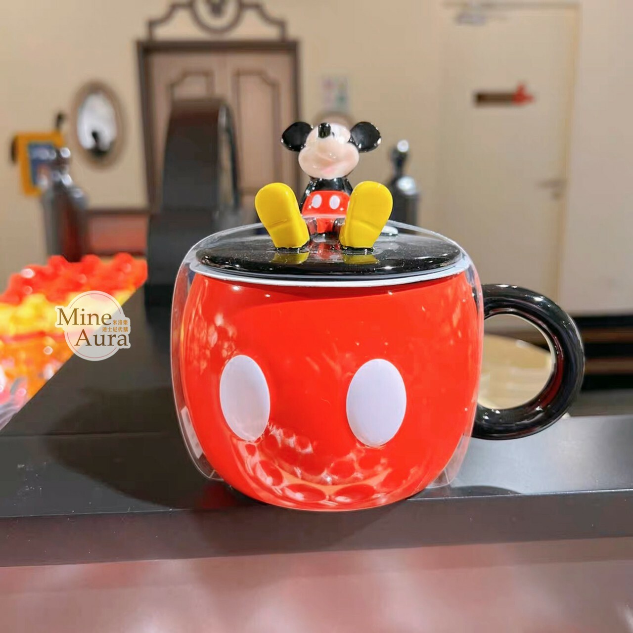 米奇 Mickey 附蓋 立體造型 馬克杯 水杯 -上海迪士尼樂園