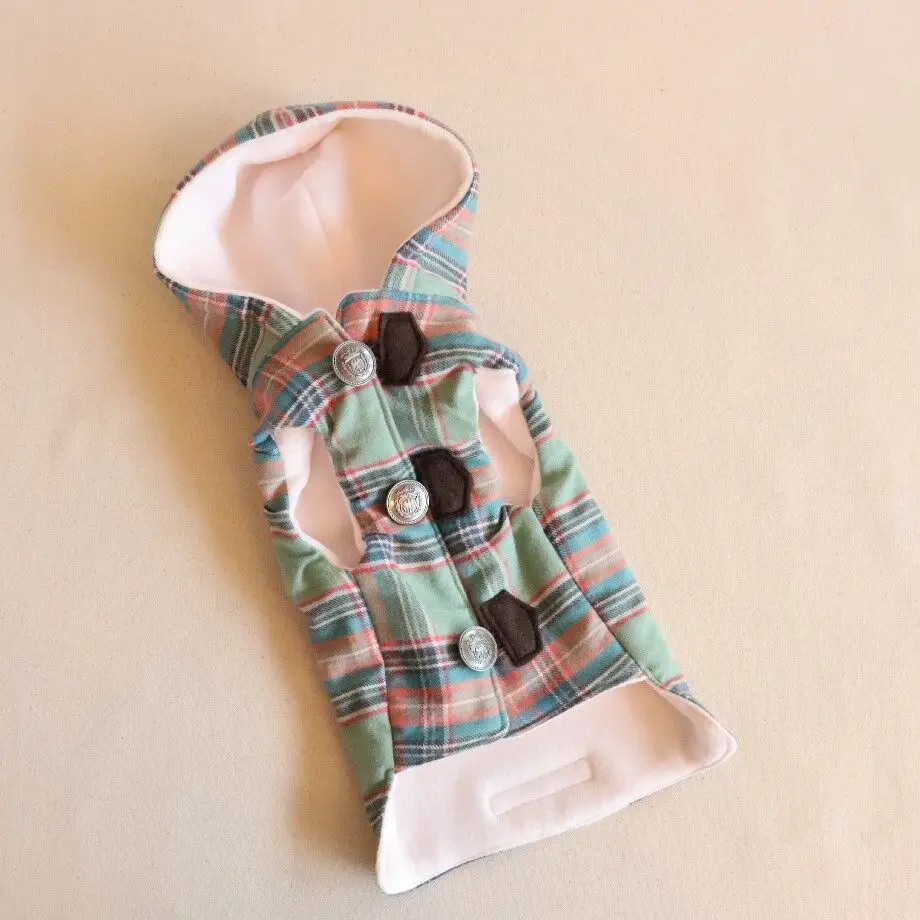 【Tinny's Shop】Warm Vest - LightGreenCheck