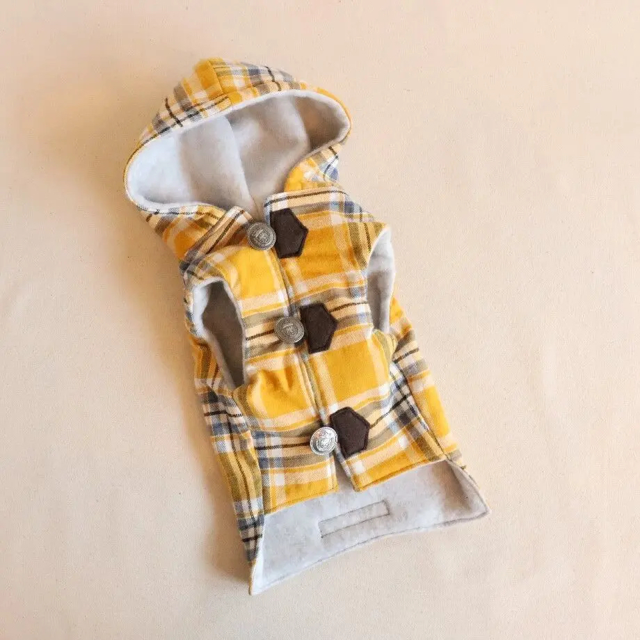 【Tinny's Shop】Warm Vest （Yellow Check）