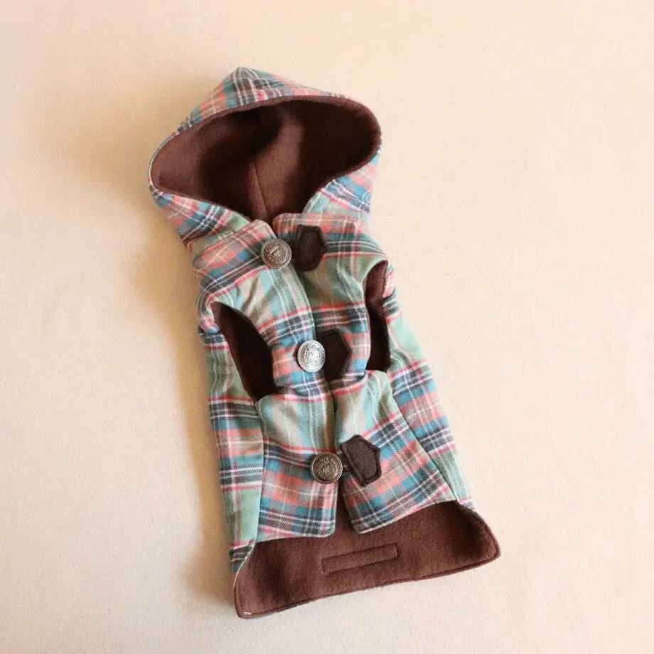 【Tinny's Shop】Warm Vest - LightGreenCheck