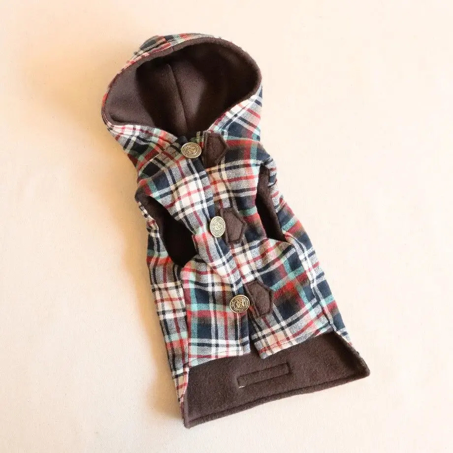 【Tinny's Shop】Warm Vest （Navy Check）