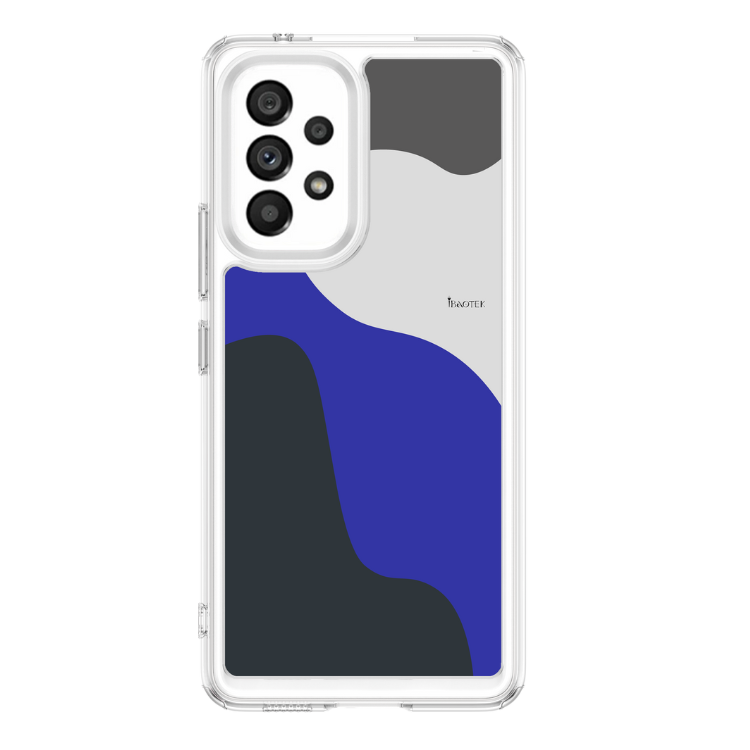 Samsung A53 手機防摔殼深藍幾何