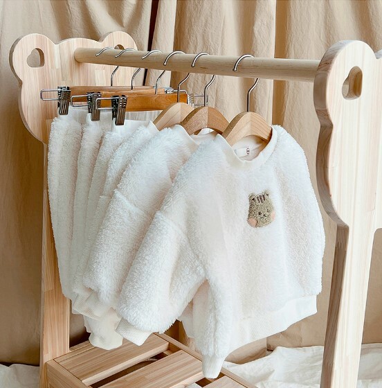 Dot to Dot 毛絨絨雪寶寶系列-One Point衛衣褲套裝