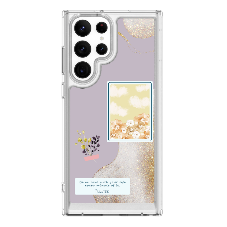 Samsung  S22 Ultra 手機防摔殼清新花語