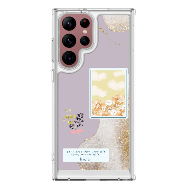 Samsung  S22 Ultra 手機防摔殼清新花語