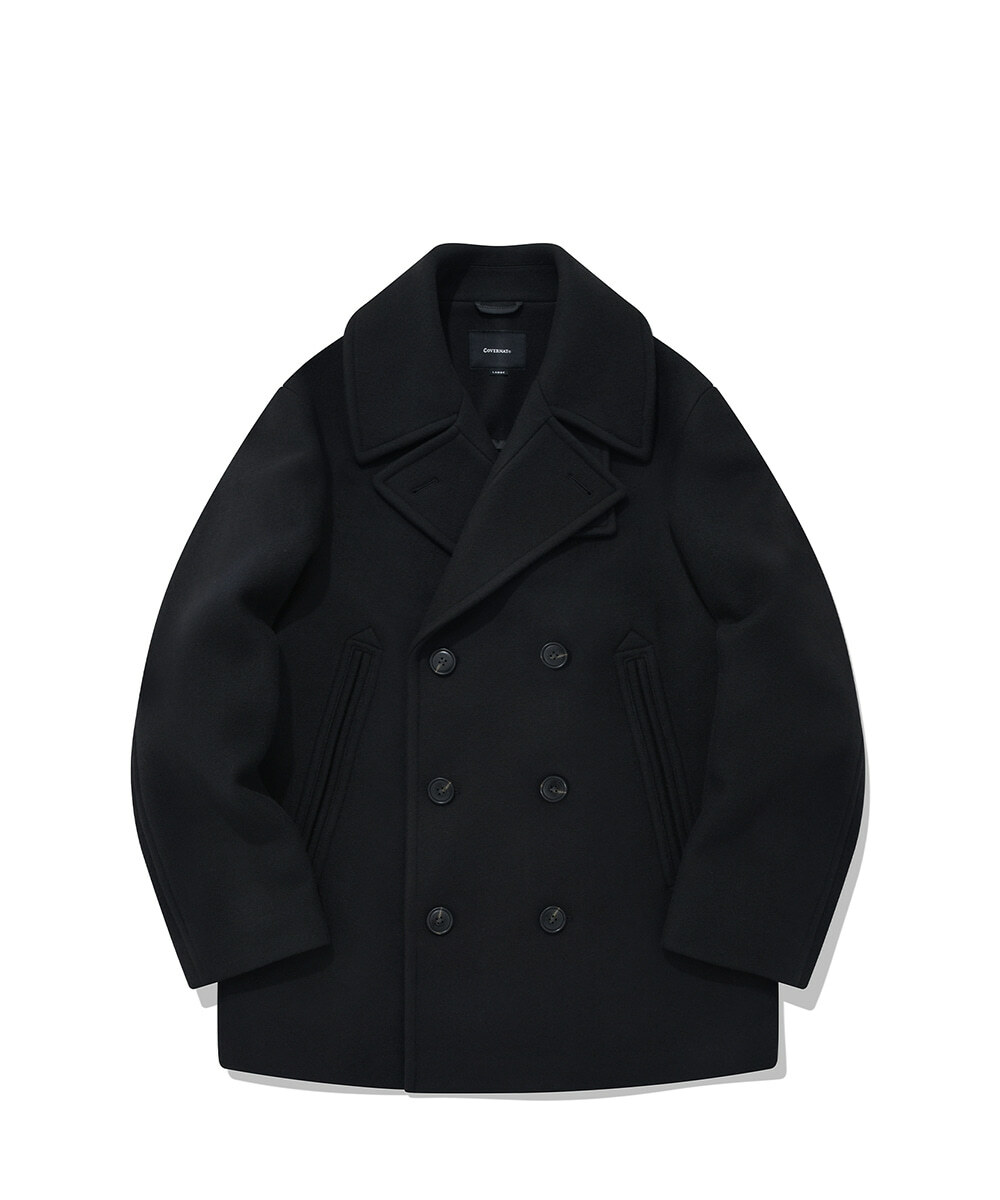 COVERNAT 羊絨大衣 外套 海軍藍