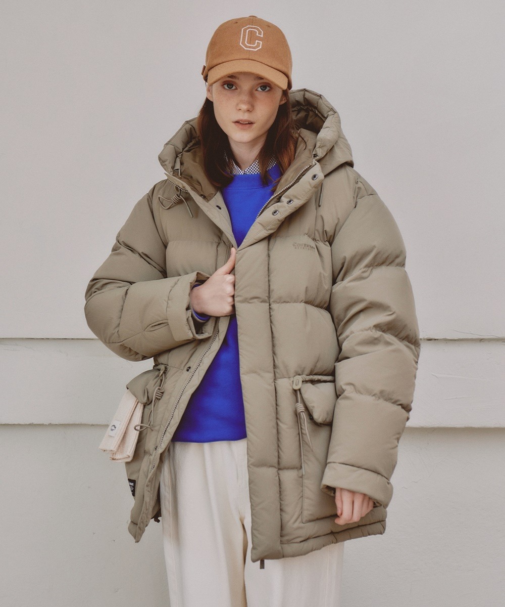 COVERNAT RDS Mountain 羽絨連帽外套 大衣 米色
