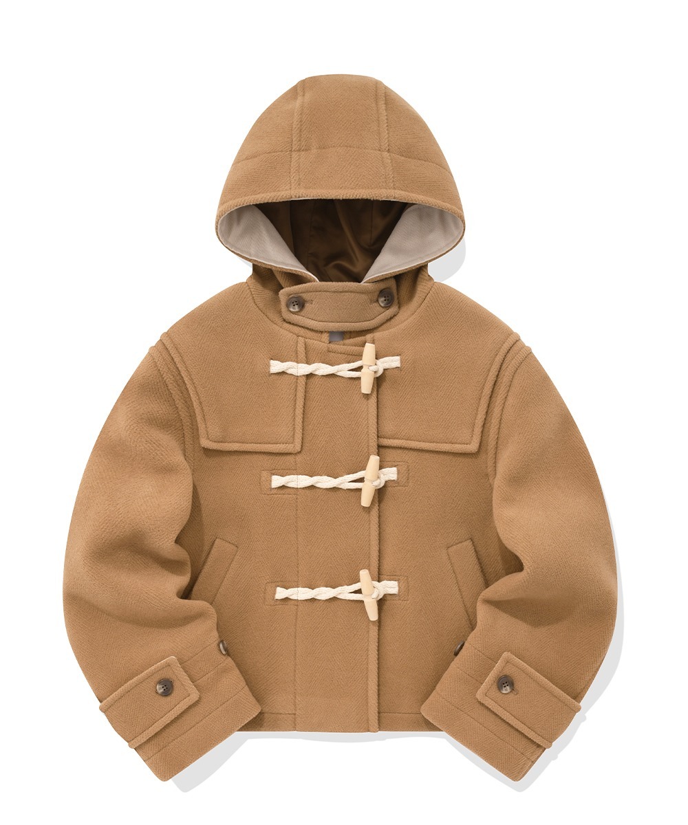 COVERNAT 短款 粗毛呢大衣 外套 米色 女款