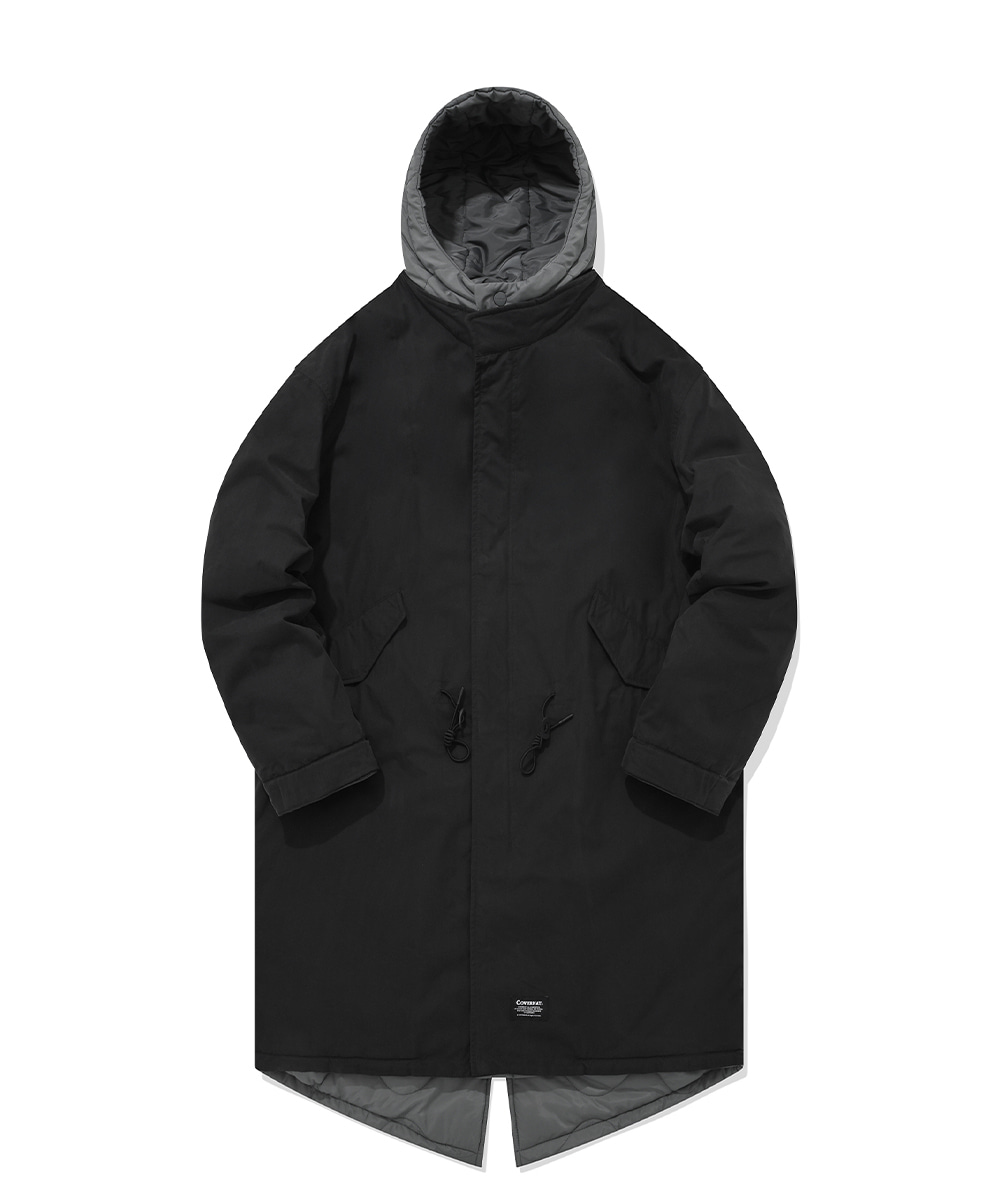 COVERNAT M-51 雙面絎縫 長版大衣 外套 黑色