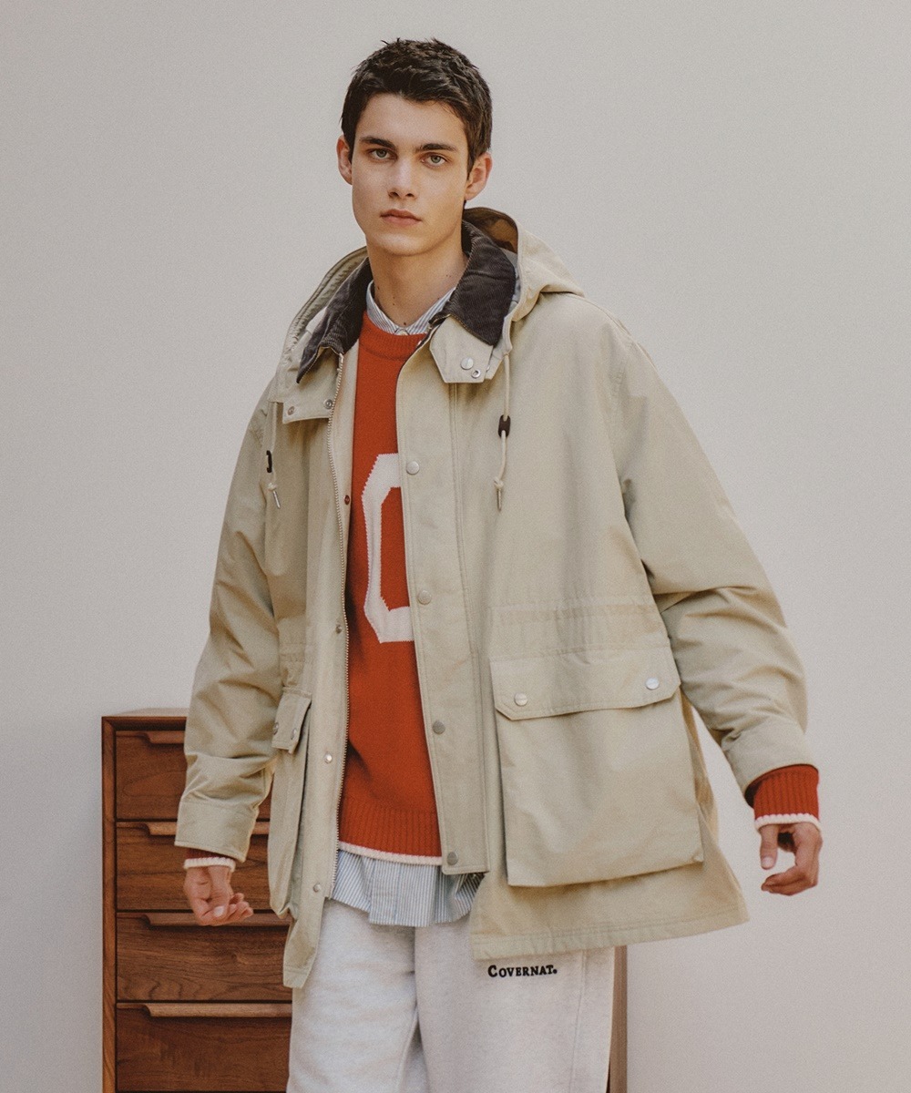 COVERNAT 狩獵風 夾克 外套 米色