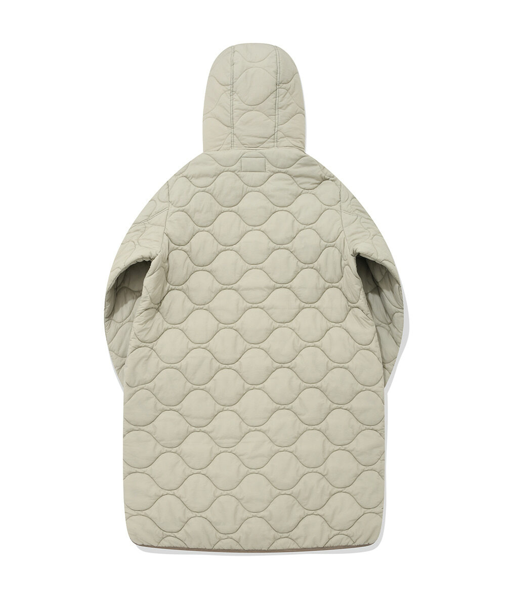 COVERNAT X BLACK YAK 長款 絎縫帽衫夾克 米色