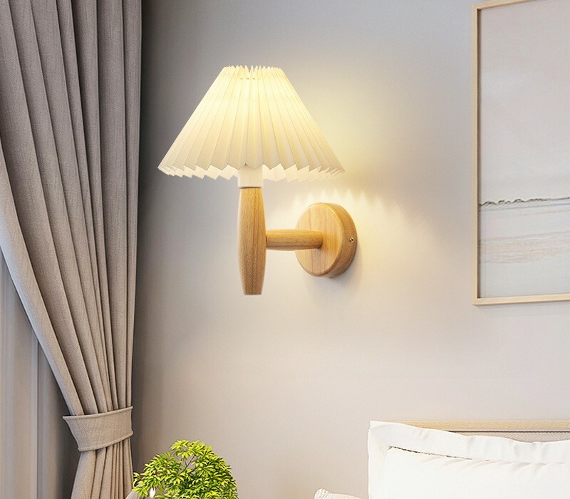 《1514》百褶木質壁燈