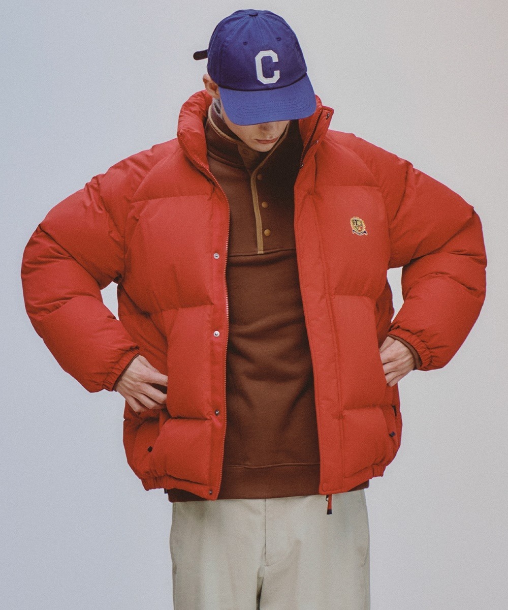 COVERNAT Preppy 羽絨短款外套 紅色
