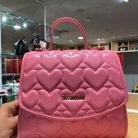 [S] LOVE MOSCHINO HEART QUILTED SLING/HAND BAG,PINK, 68583100005 (SLM86)