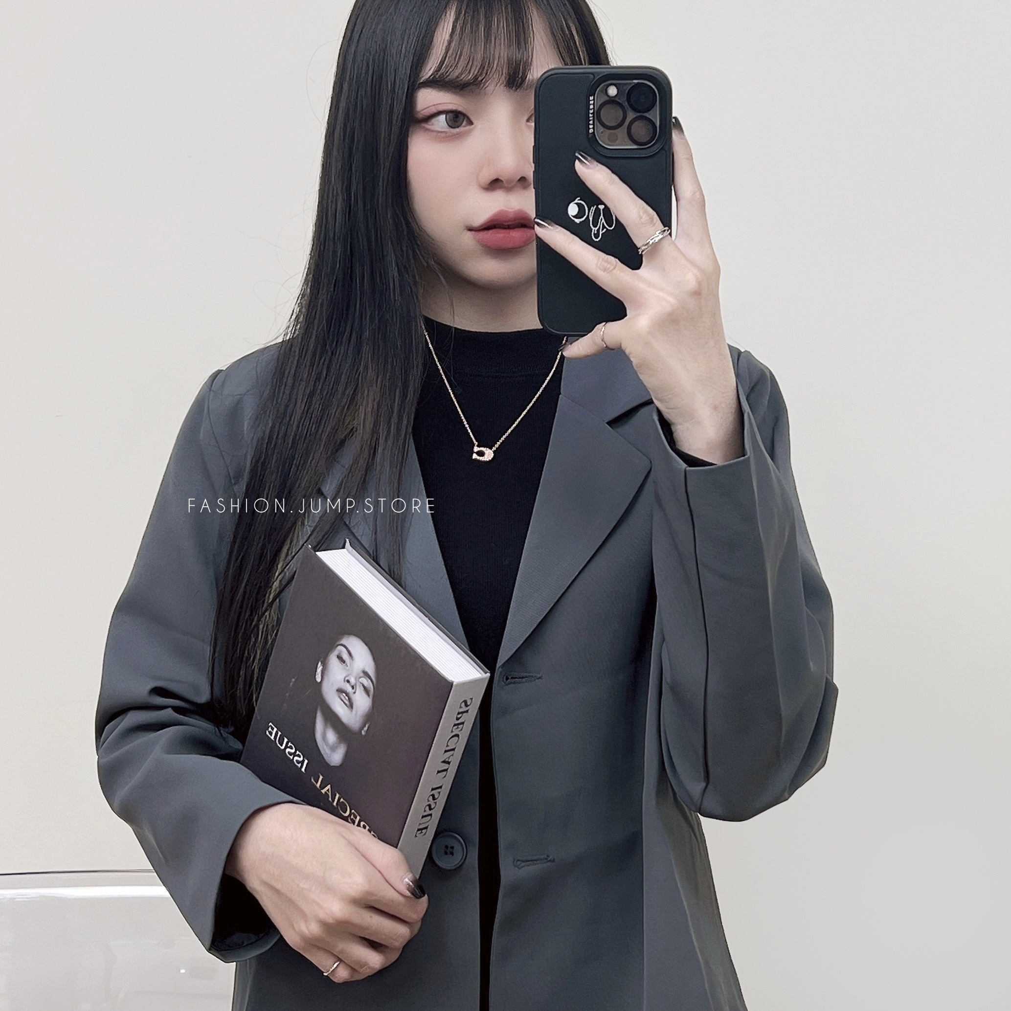 （現貨）COACH  刻印 Logo雙圈項鍊 / 耳環禮盒組