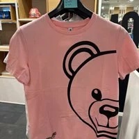 [S] MOSCHINO ICONIC MOSCHINO TEDDY BEAR TSHIRT,PINK, ZUA1915-9008-0227 (SM400)