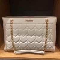 [S] LOVE MOSCHINO QUILTED SHOULDER BAG,WHITE, 8051578887717 (SLM92)