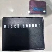 [S] MOSCHINO SIGNATURE BI-FOLD WALLET,BLACK, 667111885003 (SM402)