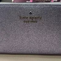 [S] KATE SPADE K9263 TINSEL GLITTER FABRIC SMALL COSMETIC MAKEUP CASE,LILAC FROS, 196021187452 (SKS414)
