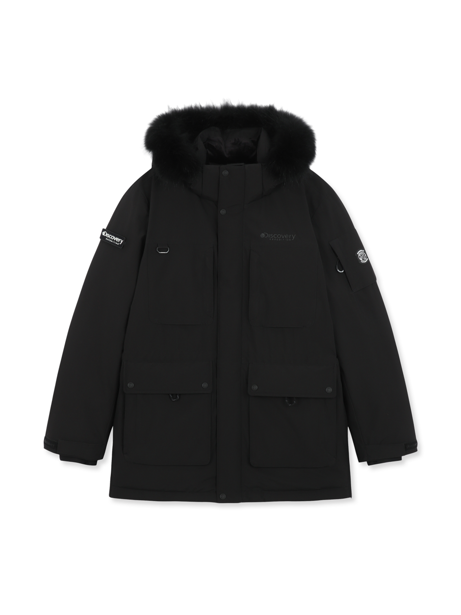 Discovery Milford 男式鵝絨外套 大衣 黑色