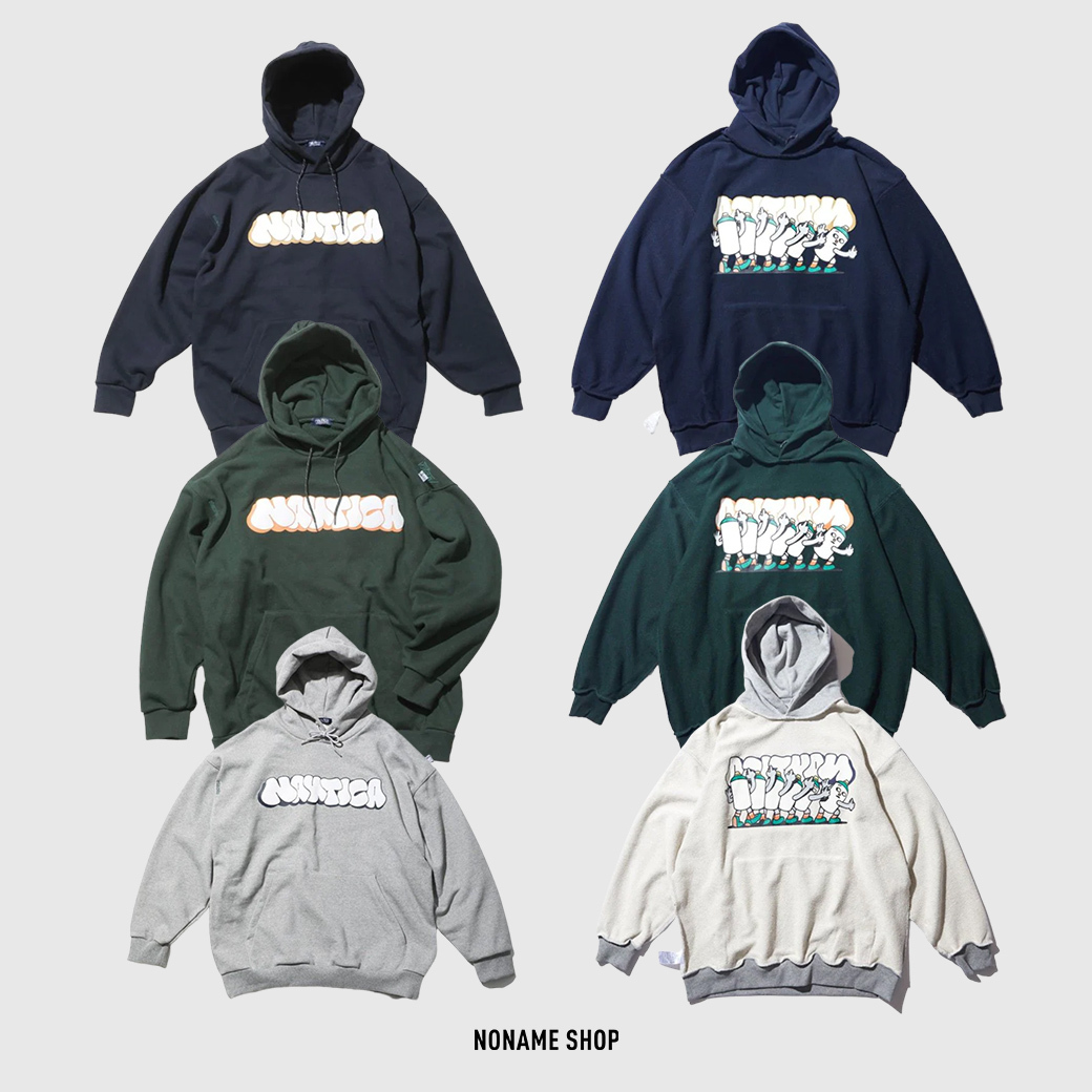 NAUTICA SWEAT HOODIE “LURK 2.4” 雙面穿 厚磅 塗鴉 帽T 三色 (男款)