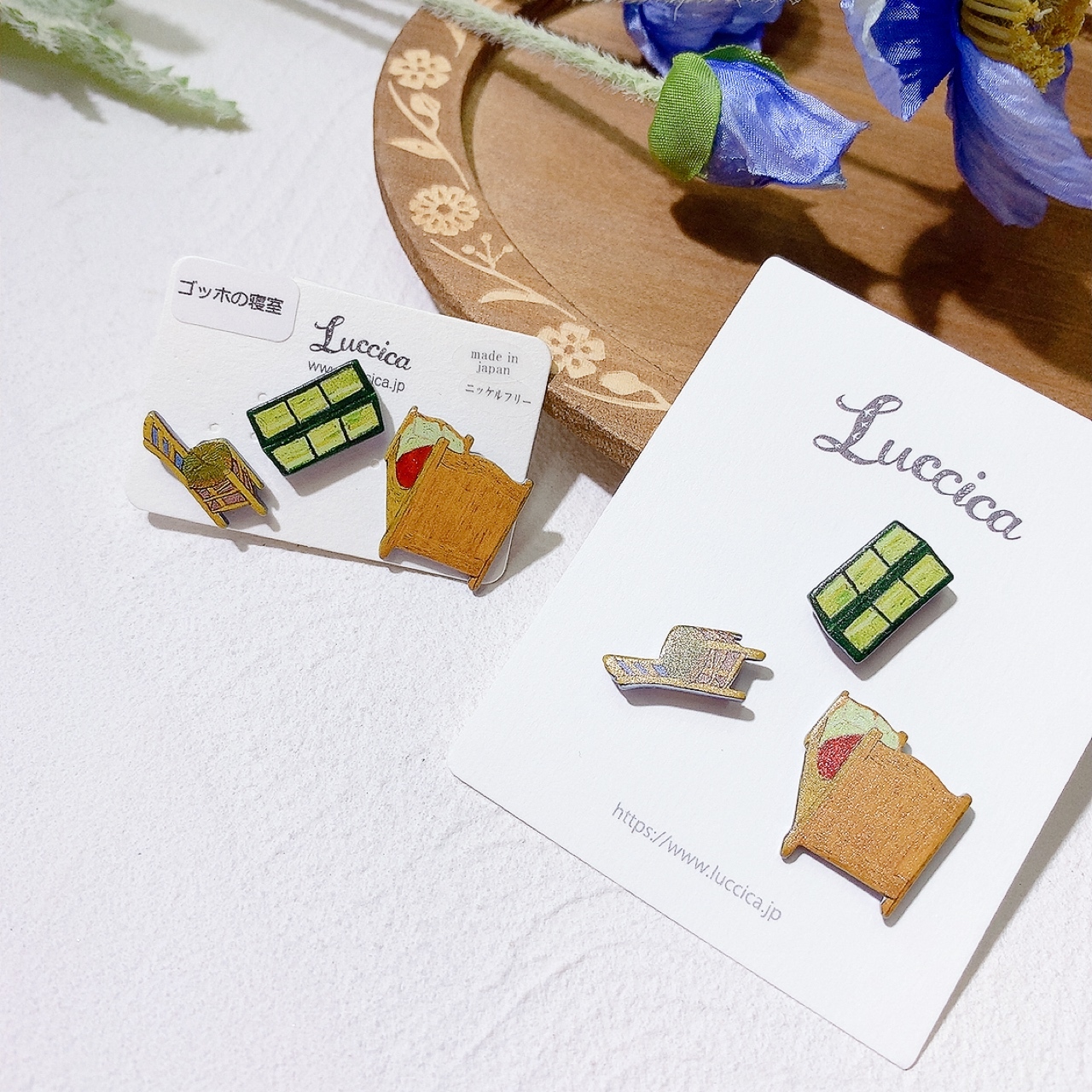 Luccica 梵高的寢室耳環/心口針