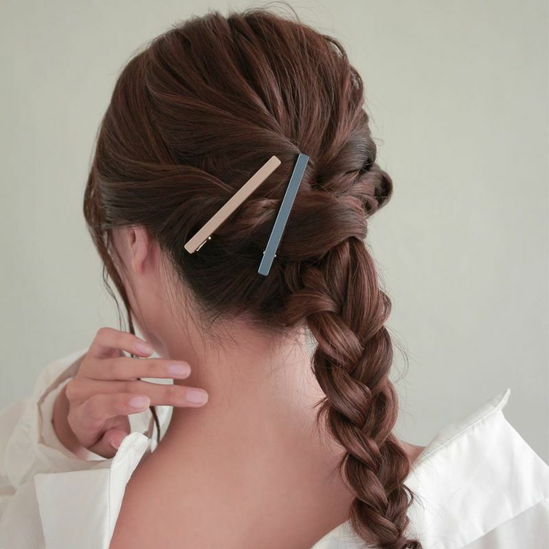 拼色長髮夾