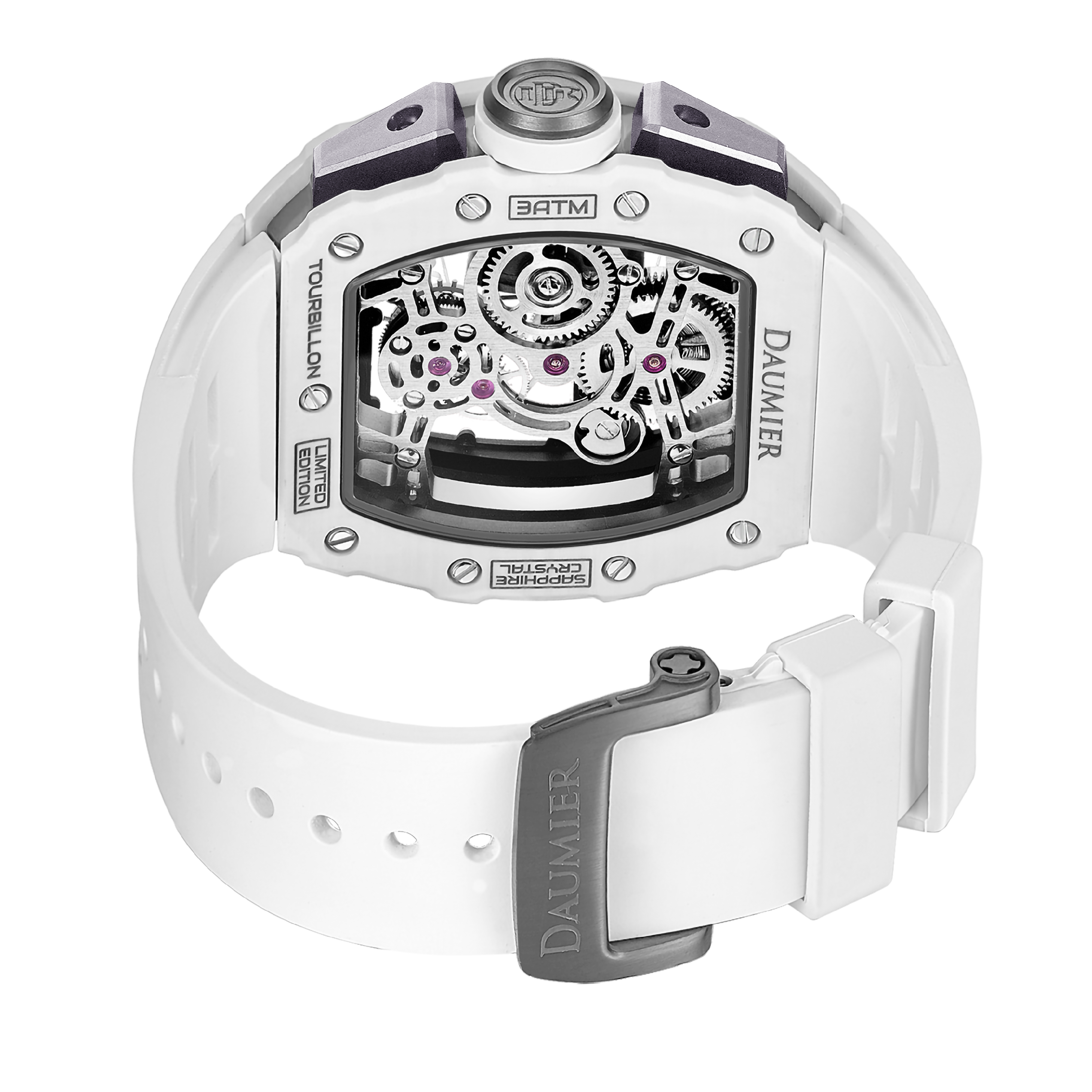 DAUMIER DMT02B5W 碳纖維 藍寶石錶面 夜光 陀飛輪手錶