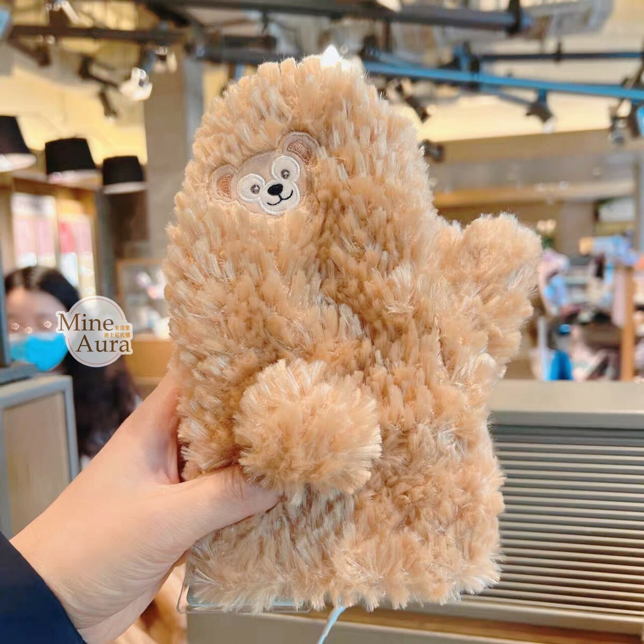 (限時特價) 達菲 Duffy 刺繡 絨毛 造型 手套 -上海迪士尼樂園