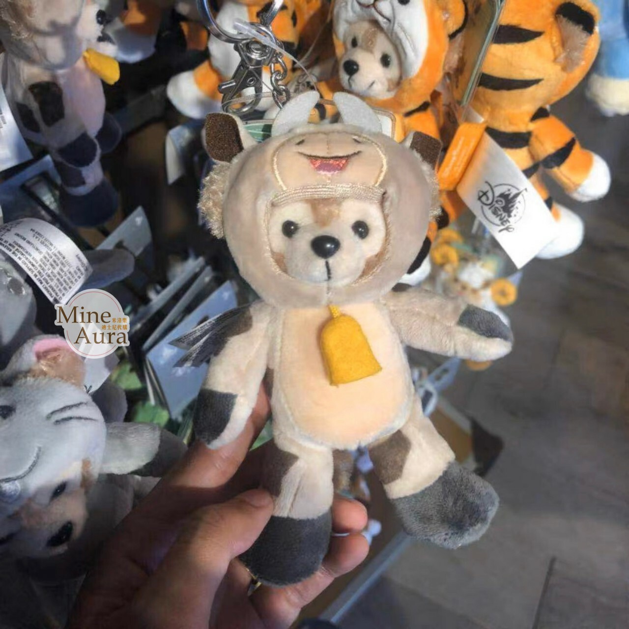 十二生肖 達菲 Duffy 牛 變裝造型 鑰匙圈 吊飾 -上海迪士尼樂園