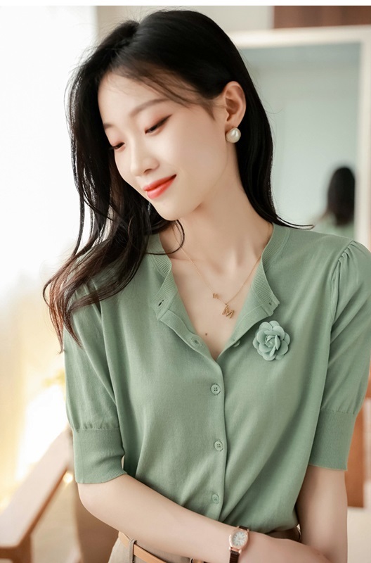 【零碼出清不退換】山茶花針織外套上衣