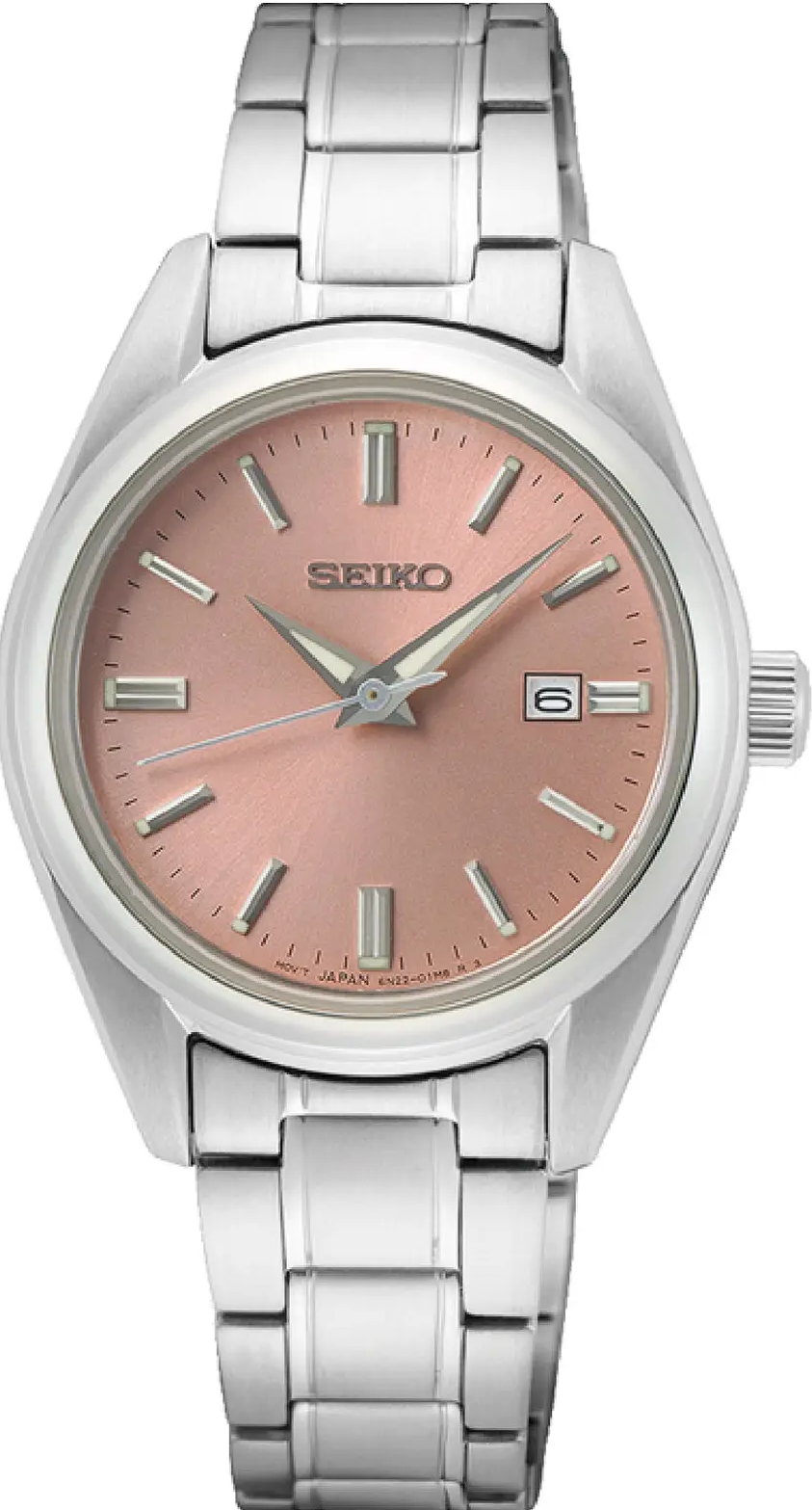 萬年鐘錶 - SEIKO 香檳色面盤經典簡約女錶  SUR529P1 / 6N22-00K0P   錶徑29.8MM