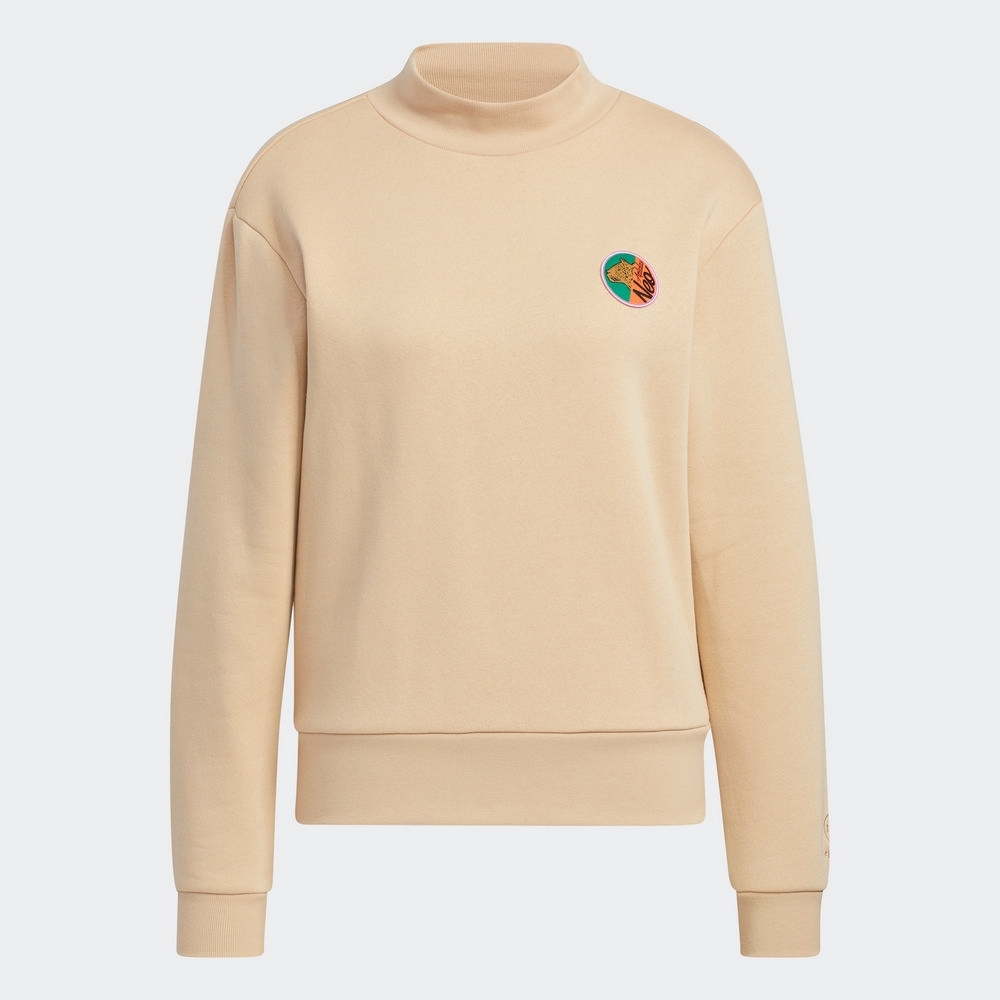 ADIDAS W VBE SWEAT2 女 長袖上衣 米色HN2368 DEC