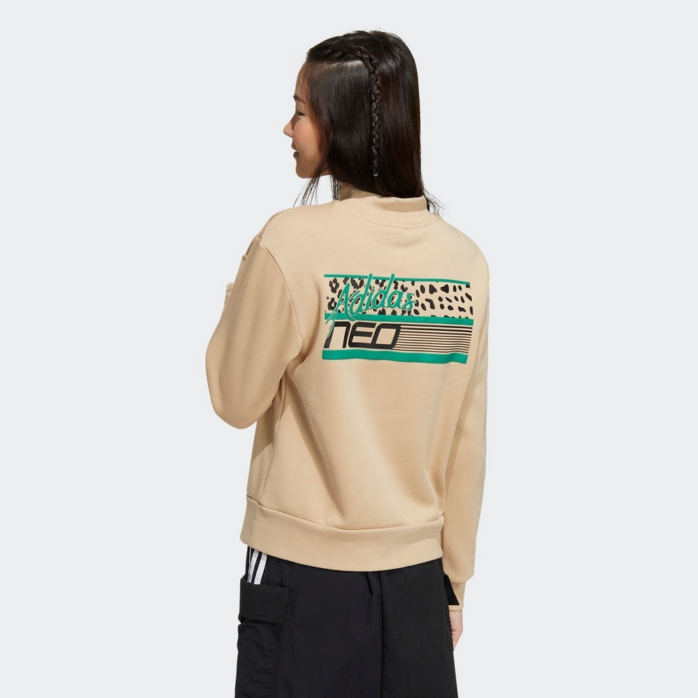 ADIDAS W VBE SWEAT2 女 長袖上衣 米色HN2368 DEC