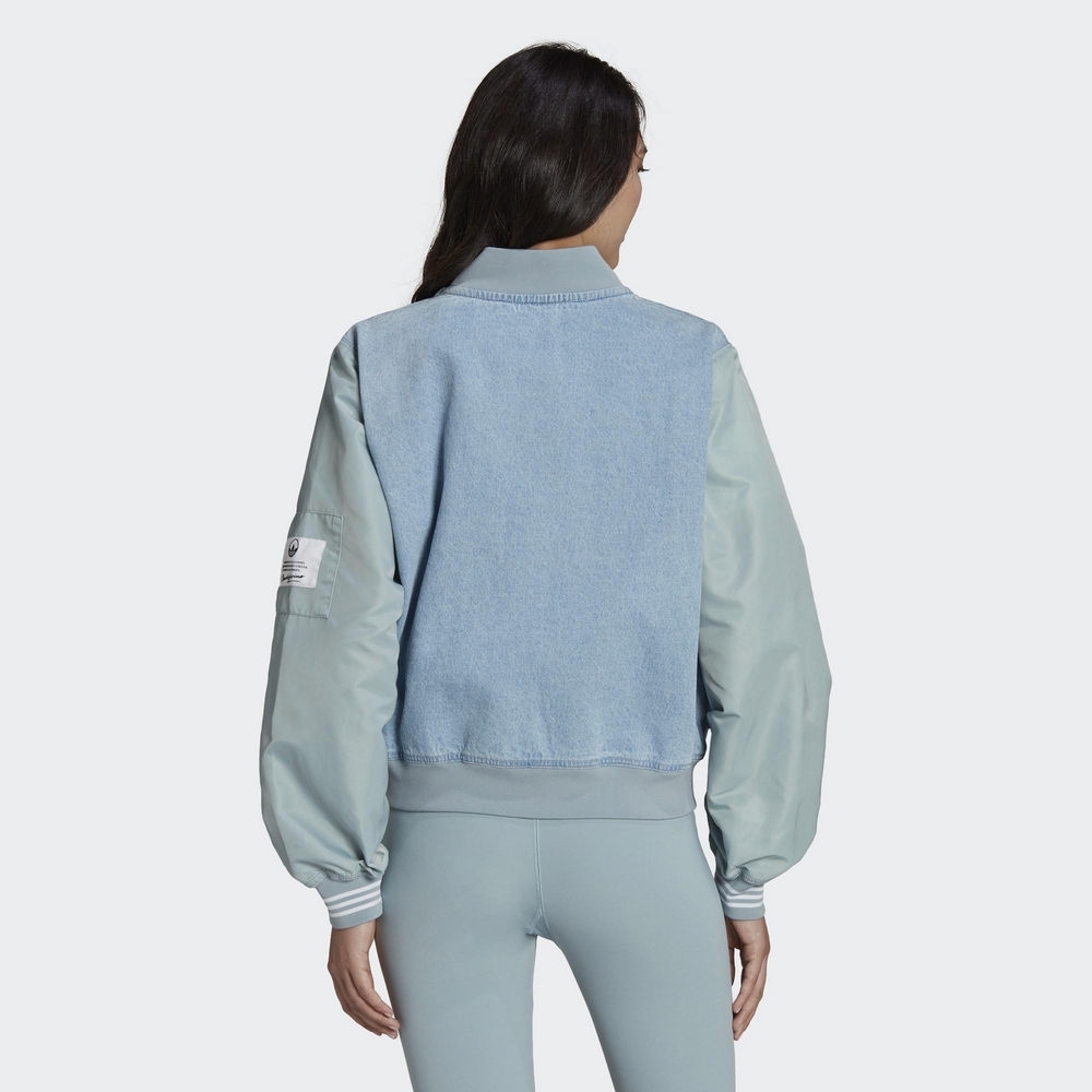 ADIDAS VARSITY JACKET 女 丹寧學院風 外套 藍HL9070 DEC