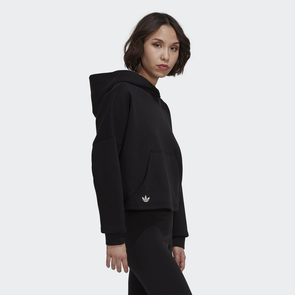 ADIDAS ADICOLOR HOODIE 女 連帽T恤 黑  HT8847 DEC