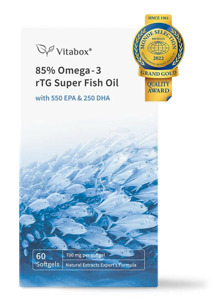 【純淨專科】挪威 85% rTG 高濃度魚油 Omega-3 (EPA+DHA)｜第二代升級 Vitabox®