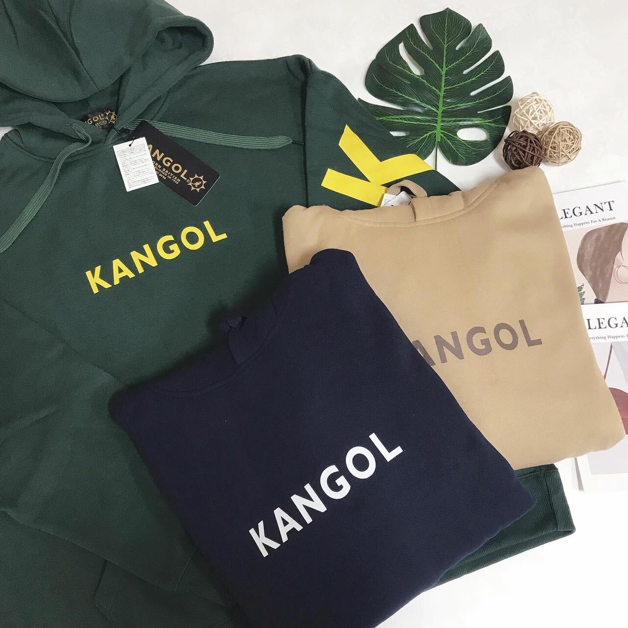 KANGOL BACK PRINT HOODIES
