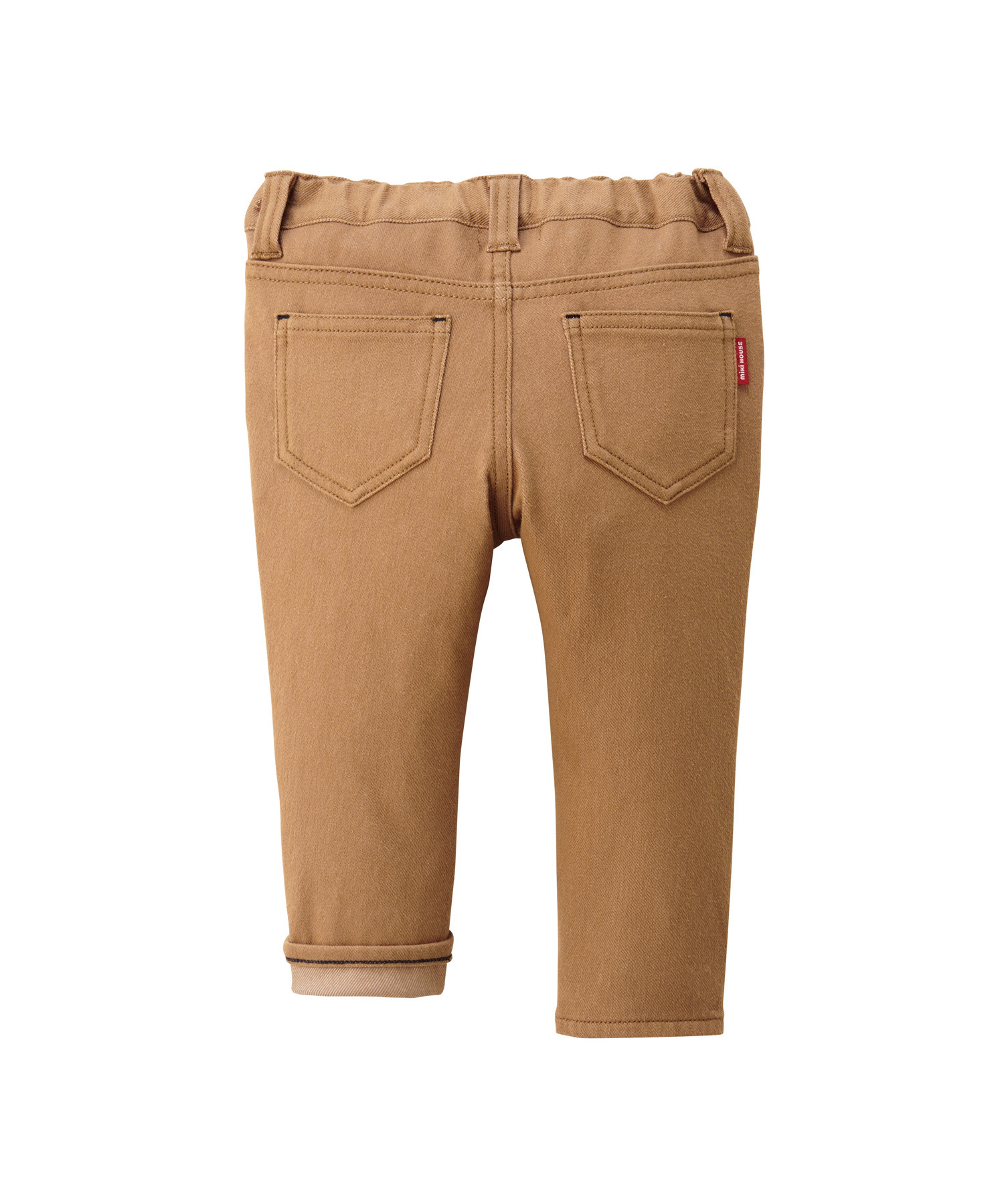 縱向LOGO彈性針織褲駱駝色