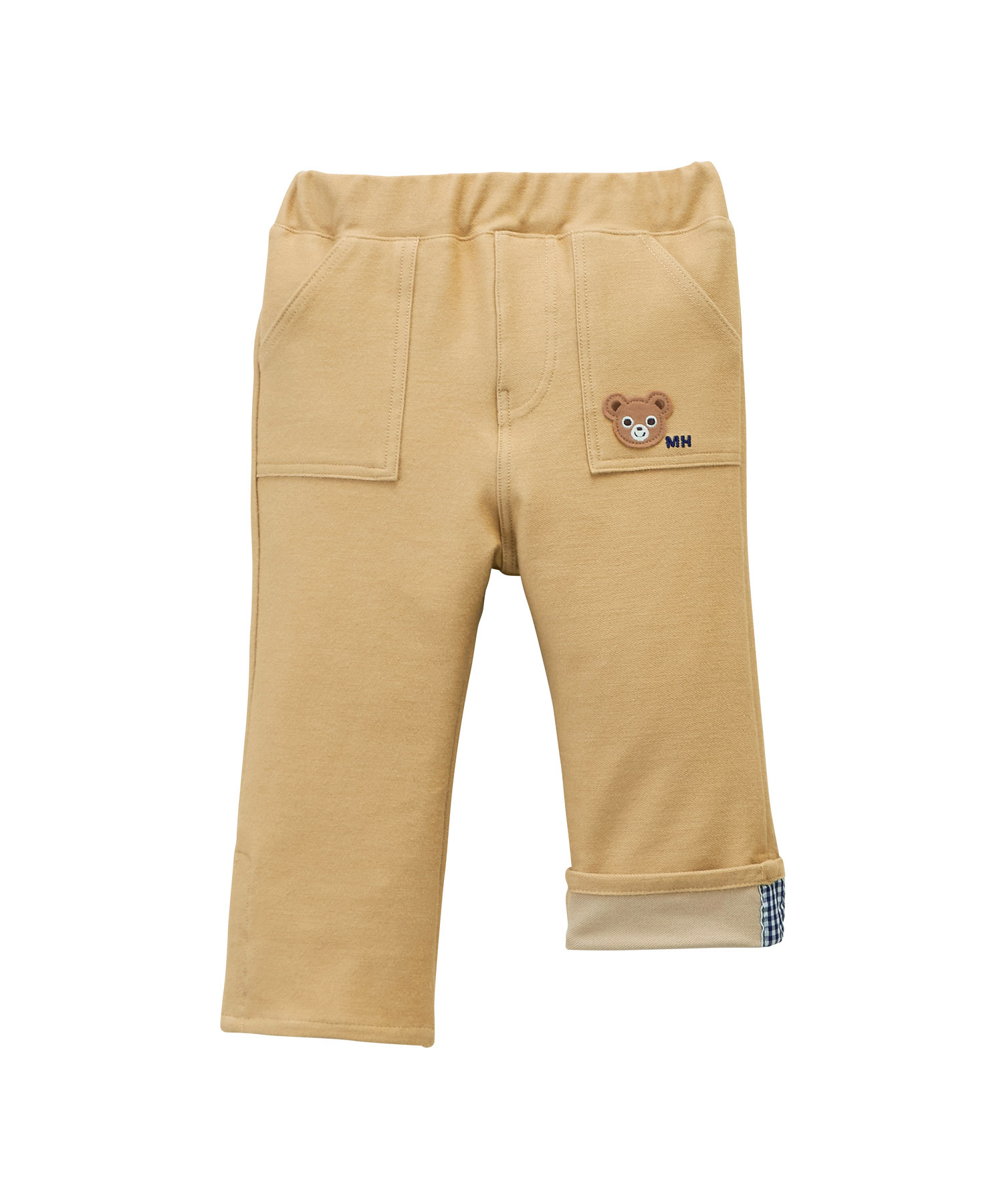 普奇彈力牛仔長褲淺褐色