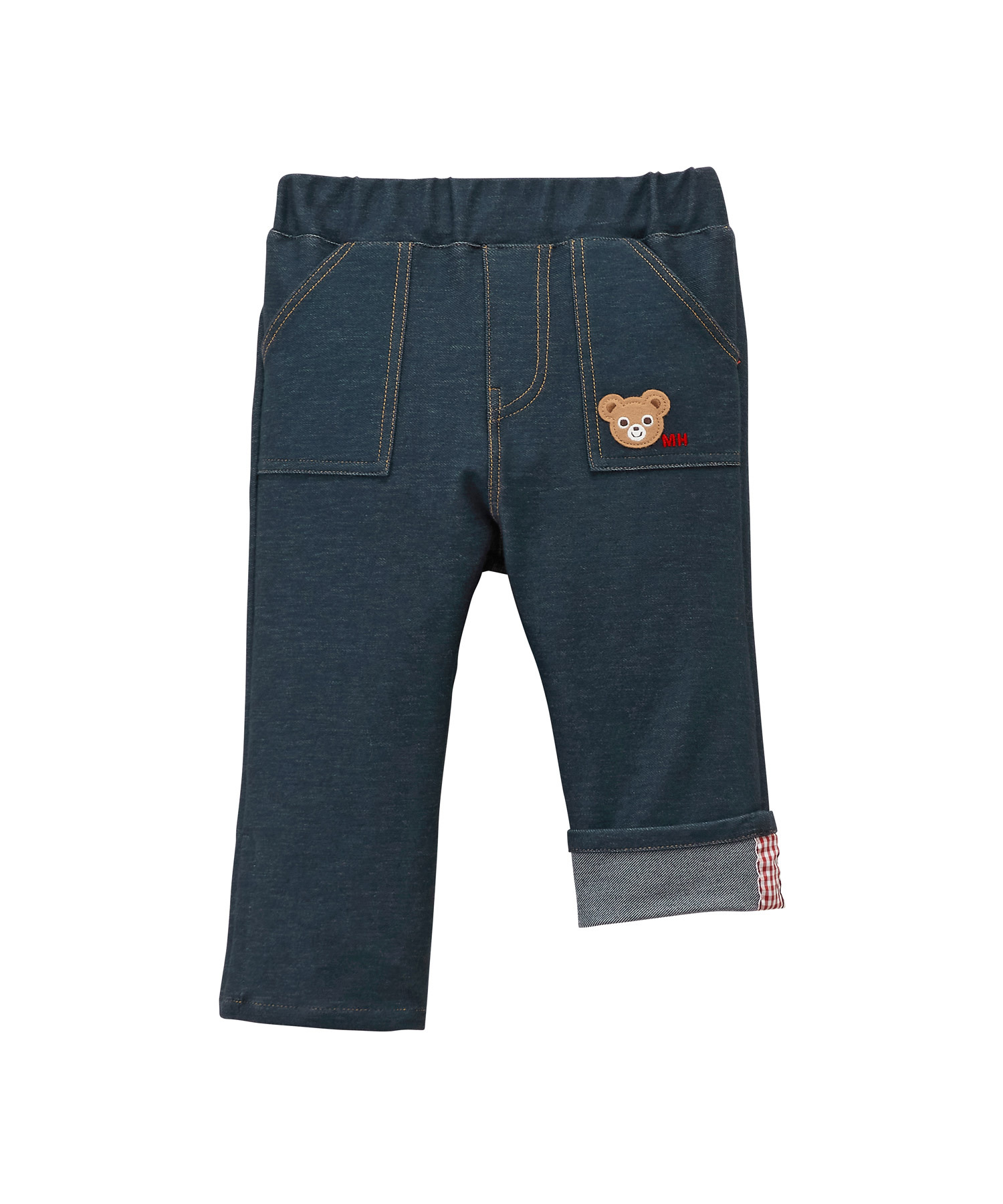 普奇彈力牛仔長褲靛藍色