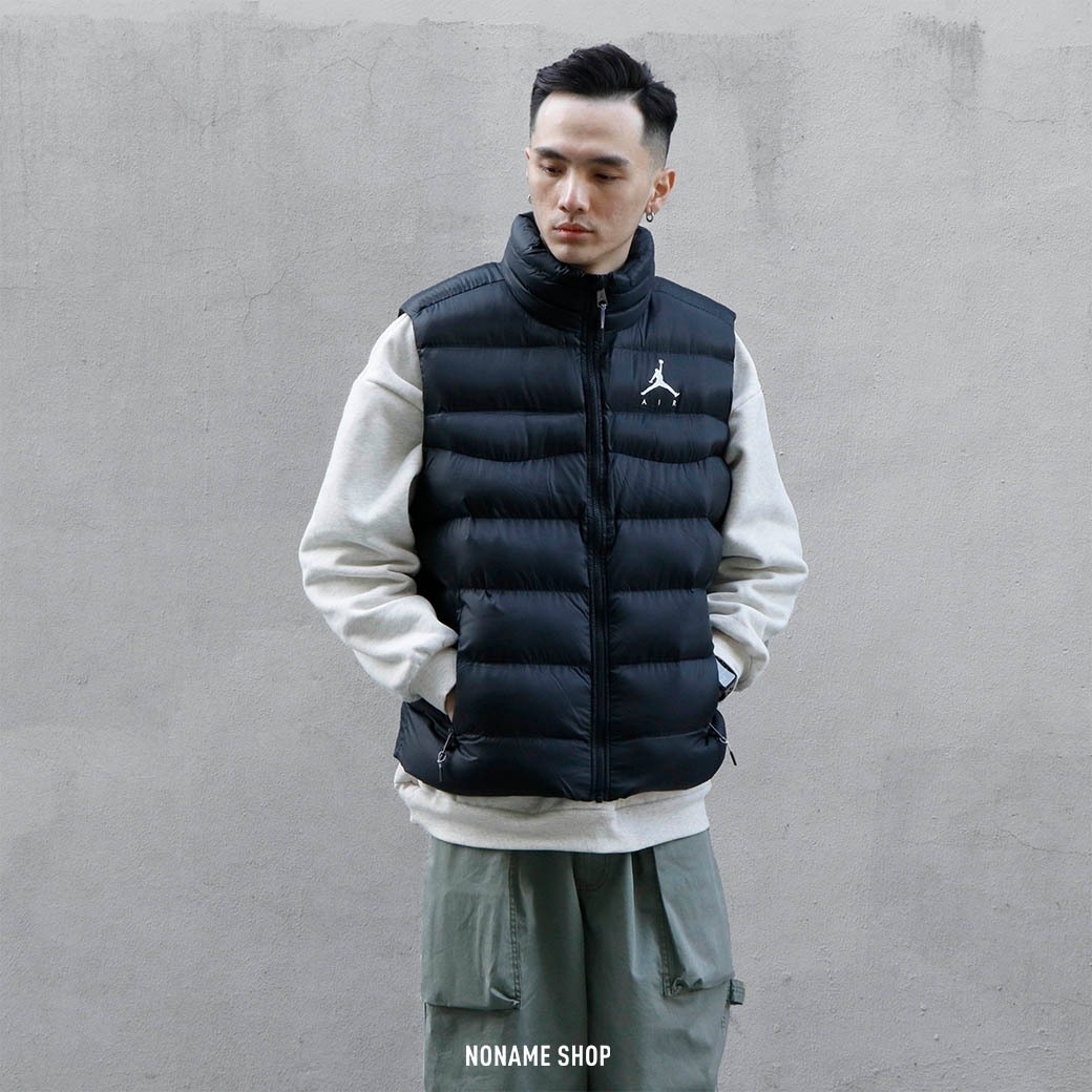 NIKE JORDAN 喬丹 羽絨 背心 黑 (男款)