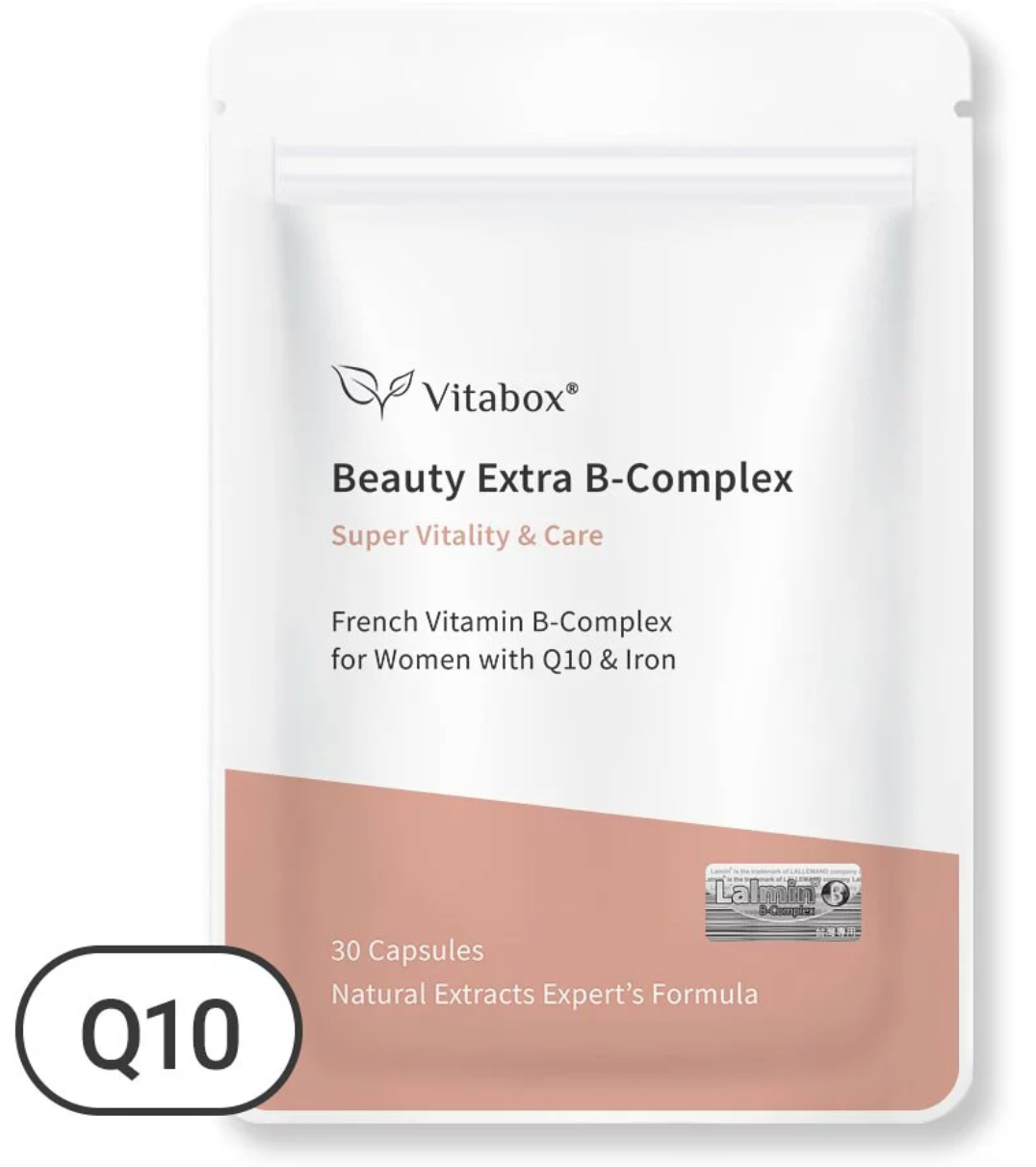 【美妍專科】歐洲女性天然酵母維生素B群+Q10+專利鐵 Vitabox®