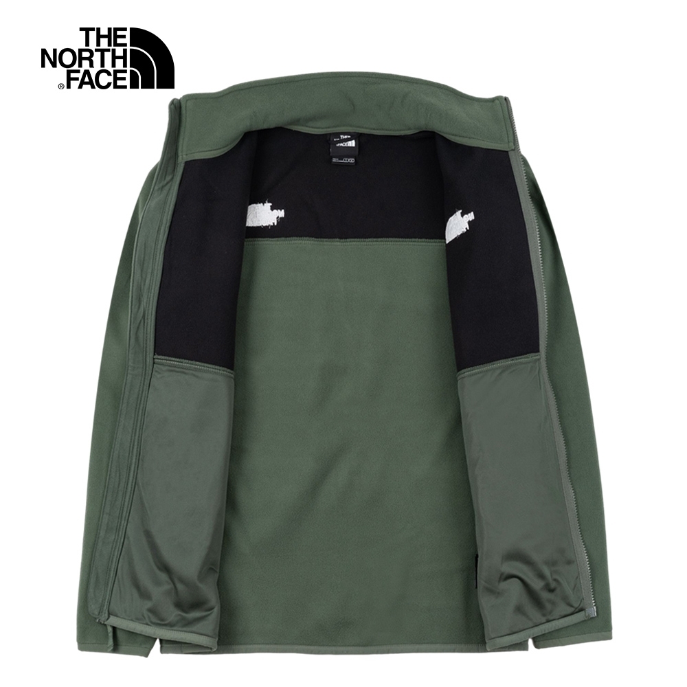 代購 THE NORTH FACE 男 拼接保暖立領抓絨外套 綠黑NF0A4NA3NYC DEC