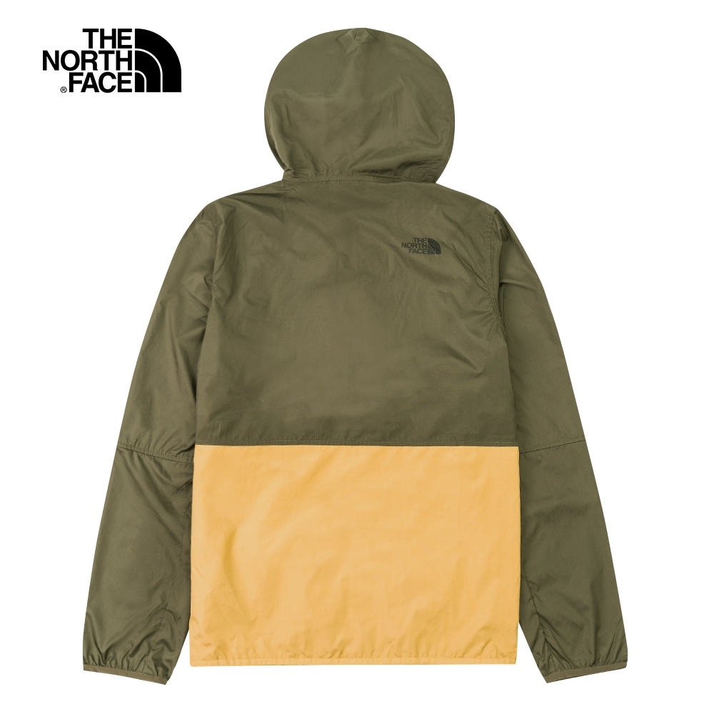 代購 THE NORTH FAC 男 拼接防潑水連帽外套 綠/黃 DEC