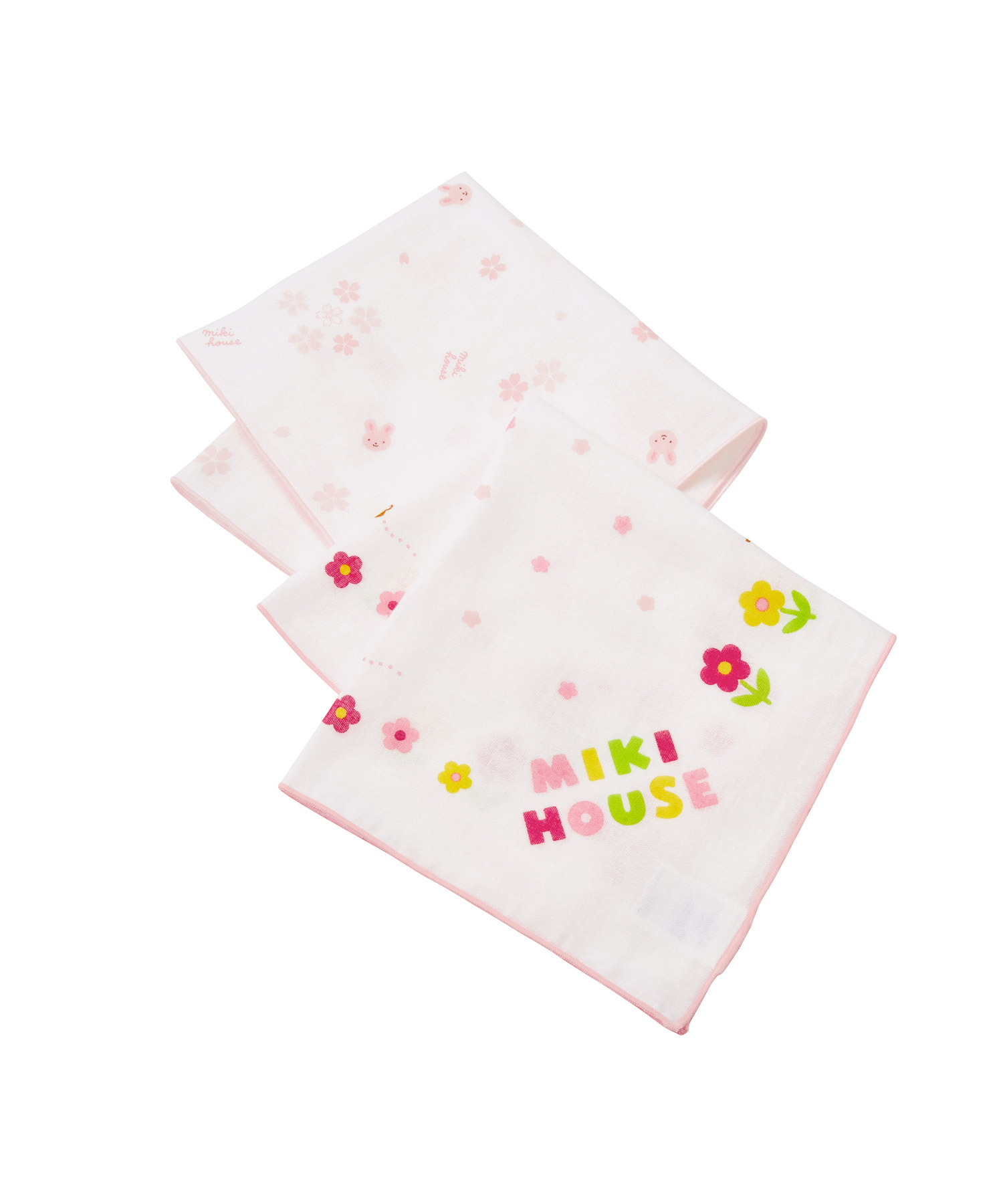 Usako&花卉紗巾手帕（2PCS)